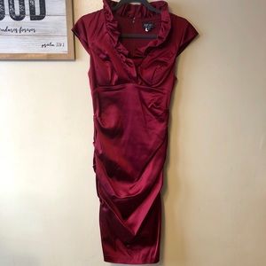Xscape Wine color, midi dress